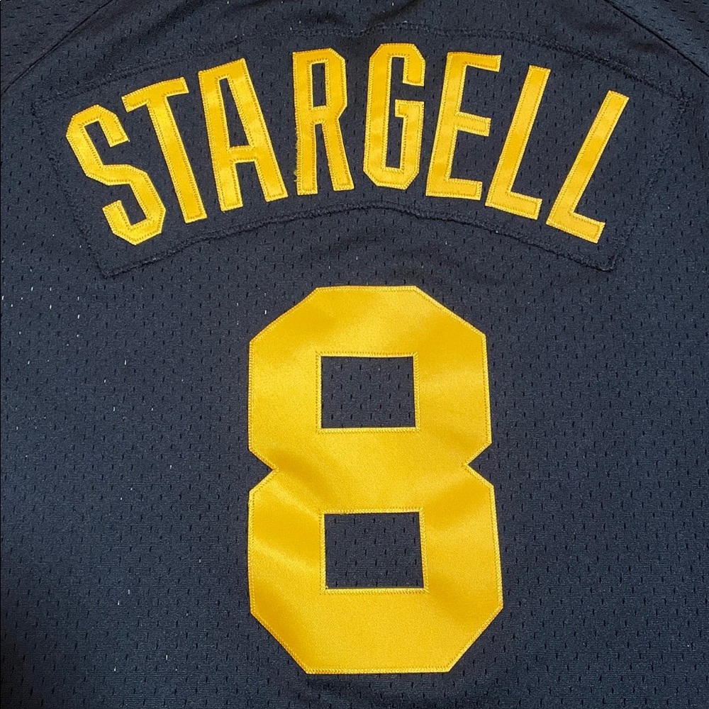 Mitchell & Ness Stargell #8 Pittsburg Pirates Baseball Jersey Black Size L (44) - Picture 4 of 11
